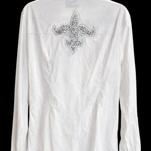 Buffalo David Bitton White Casual Button Down Shirt